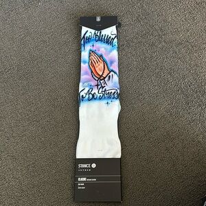Stance too blessed to be stressed crew socks